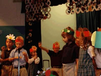 Conor Baird performing at school