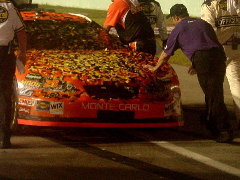 The 20 car getting pushed away