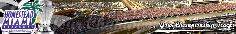 Homestead Miami SuperSpeedway website header