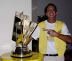 Lenard Goldbaum and Nextel Cup Trophy